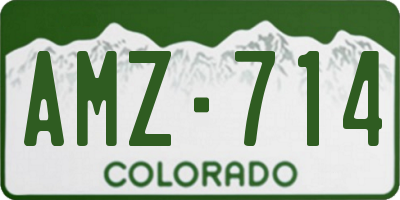 CO license plate AMZ714