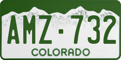 CO license plate AMZ732