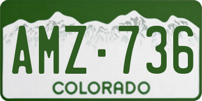 CO license plate AMZ736
