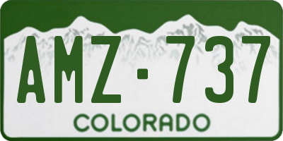 CO license plate AMZ737