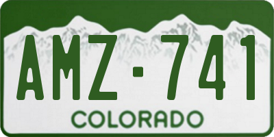 CO license plate AMZ741