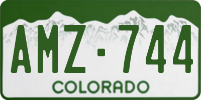 CO license plate AMZ744