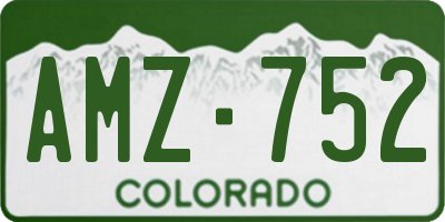 CO license plate AMZ752
