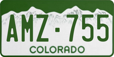 CO license plate AMZ755