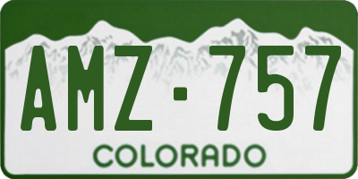 CO license plate AMZ757