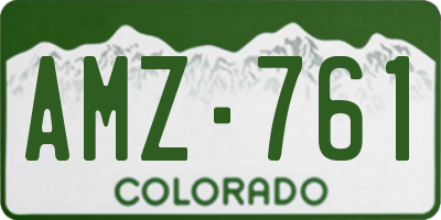 CO license plate AMZ761