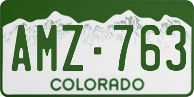 CO license plate AMZ763