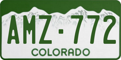 CO license plate AMZ772