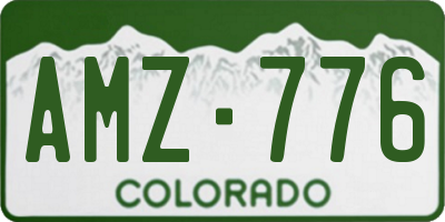 CO license plate AMZ776