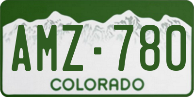 CO license plate AMZ780