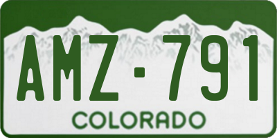 CO license plate AMZ791