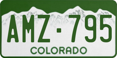 CO license plate AMZ795