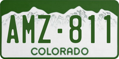 CO license plate AMZ811