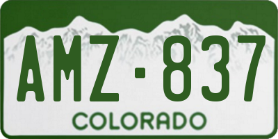 CO license plate AMZ837