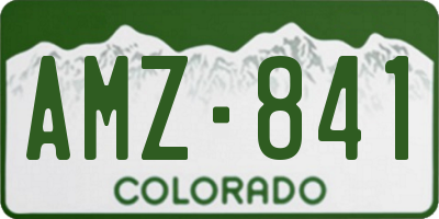 CO license plate AMZ841