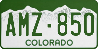 CO license plate AMZ850
