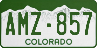 CO license plate AMZ857