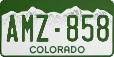 CO license plate AMZ858