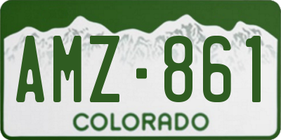 CO license plate AMZ861