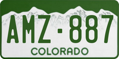 CO license plate AMZ887