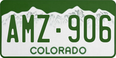 CO license plate AMZ906