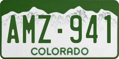 CO license plate AMZ941