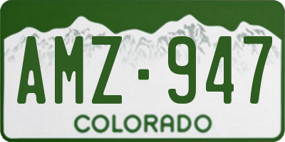 CO license plate AMZ947