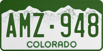 CO license plate AMZ948
