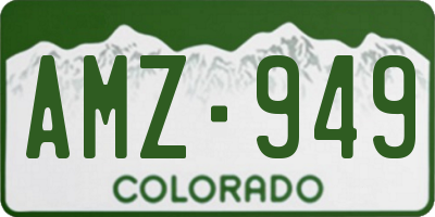 CO license plate AMZ949