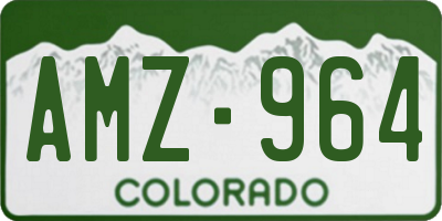 CO license plate AMZ964