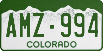 CO license plate AMZ994