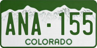 CO license plate ANA155