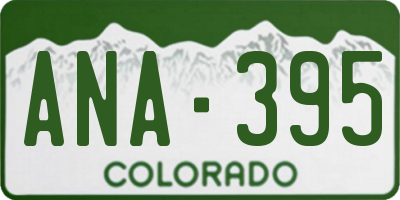 CO license plate ANA395