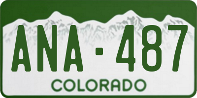 CO license plate ANA487