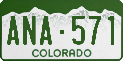 CO license plate ANA571