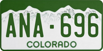 CO license plate ANA696