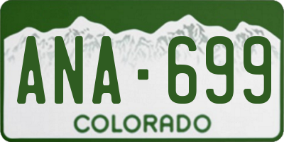 CO license plate ANA699