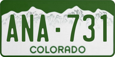 CO license plate ANA731