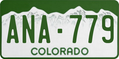 CO license plate ANA779