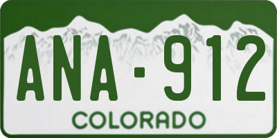 CO license plate ANA912