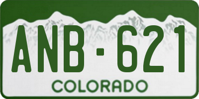 CO license plate ANB621