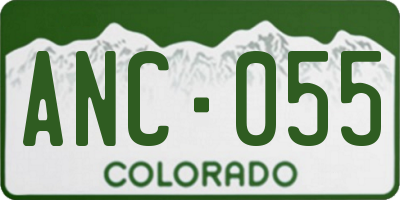 CO license plate ANC055