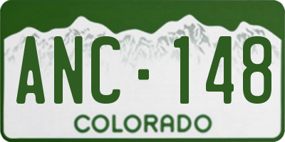 CO license plate ANC148