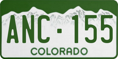 CO license plate ANC155