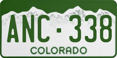 CO license plate ANC338