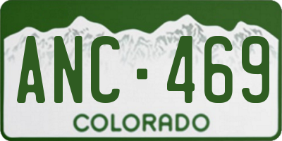 CO license plate ANC469