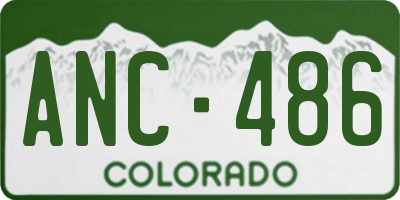 CO license plate ANC486