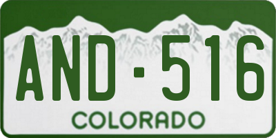 CO license plate AND516