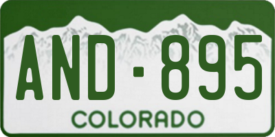 CO license plate AND895