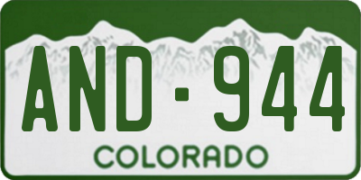 CO license plate AND944